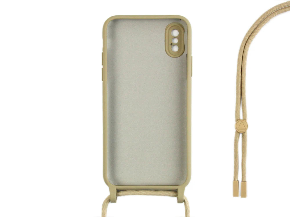 TPU Kryt s popruhom pre iPhone XS (Zlatý)