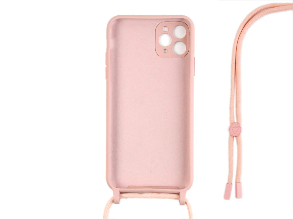 TPU Kryt s popruhom pre iPhone 11 Pro Max (Ružový)