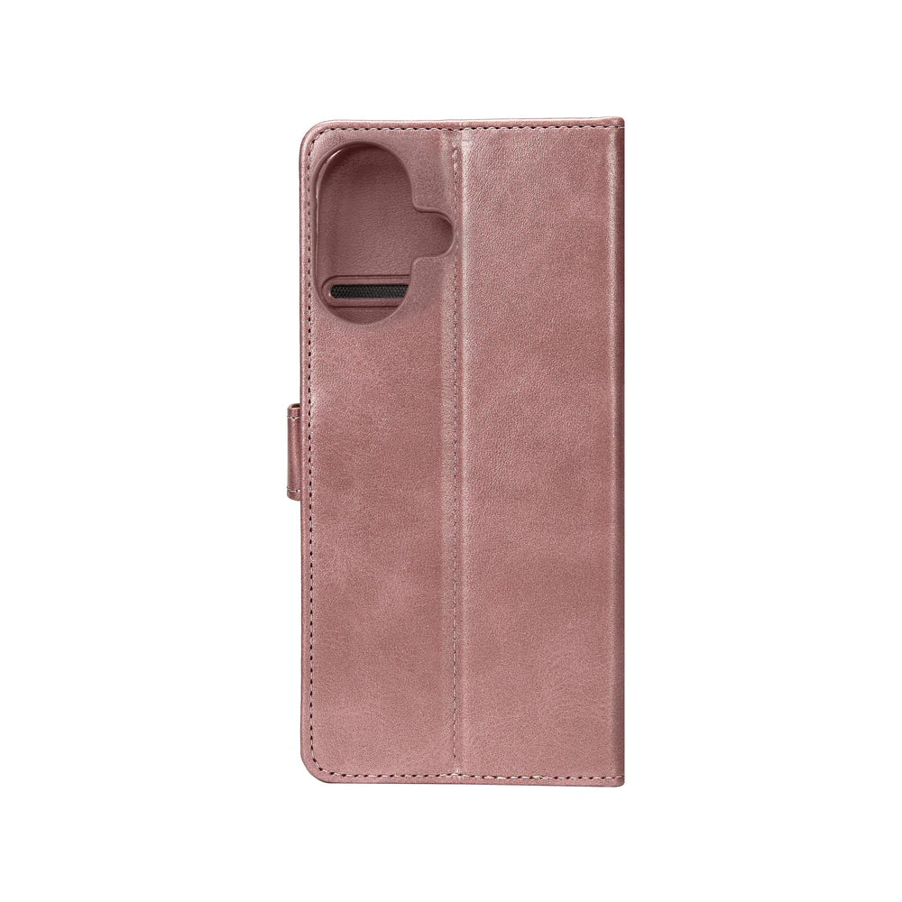 Knižkový kryt pre iPhone 16 (Ružový)