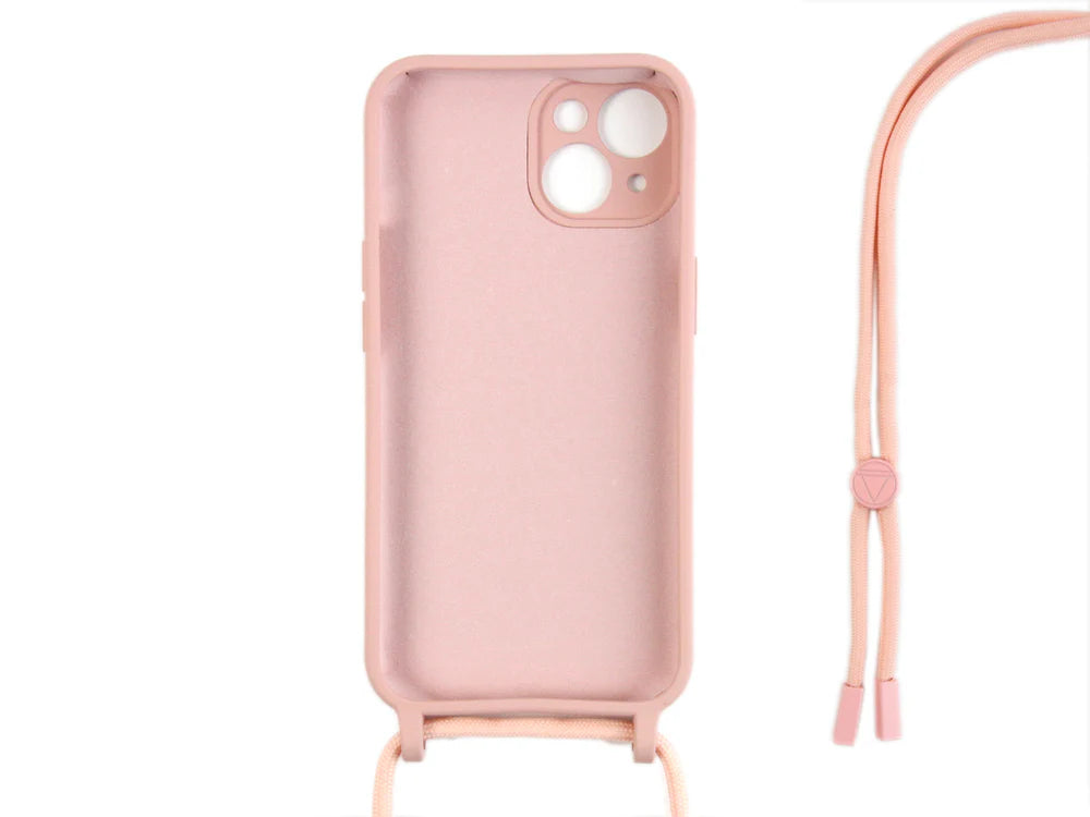 TPU Kryt s popruhom pre iPhone 13 Mini (Ružový)