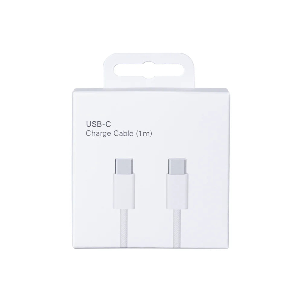 Apple USB-C na USB-C kábel, 60 W, pletený, s krabičkou Biely, (100 cm)