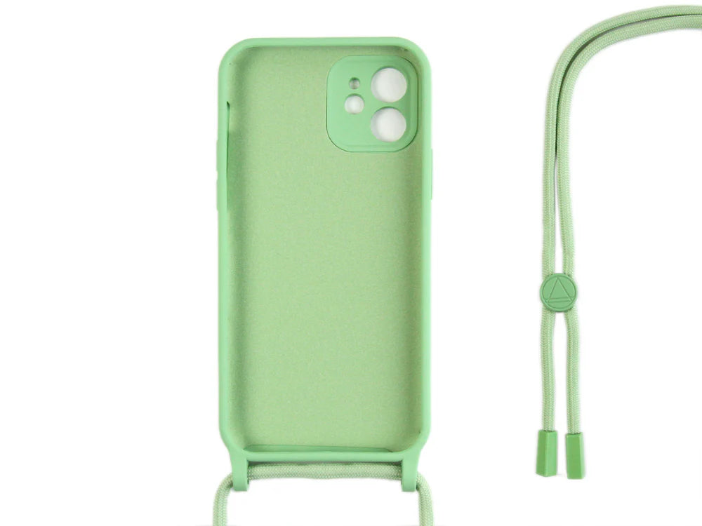 TPU Kryt s popruhom pre iPhone 12 Mini (Svetlozelený)