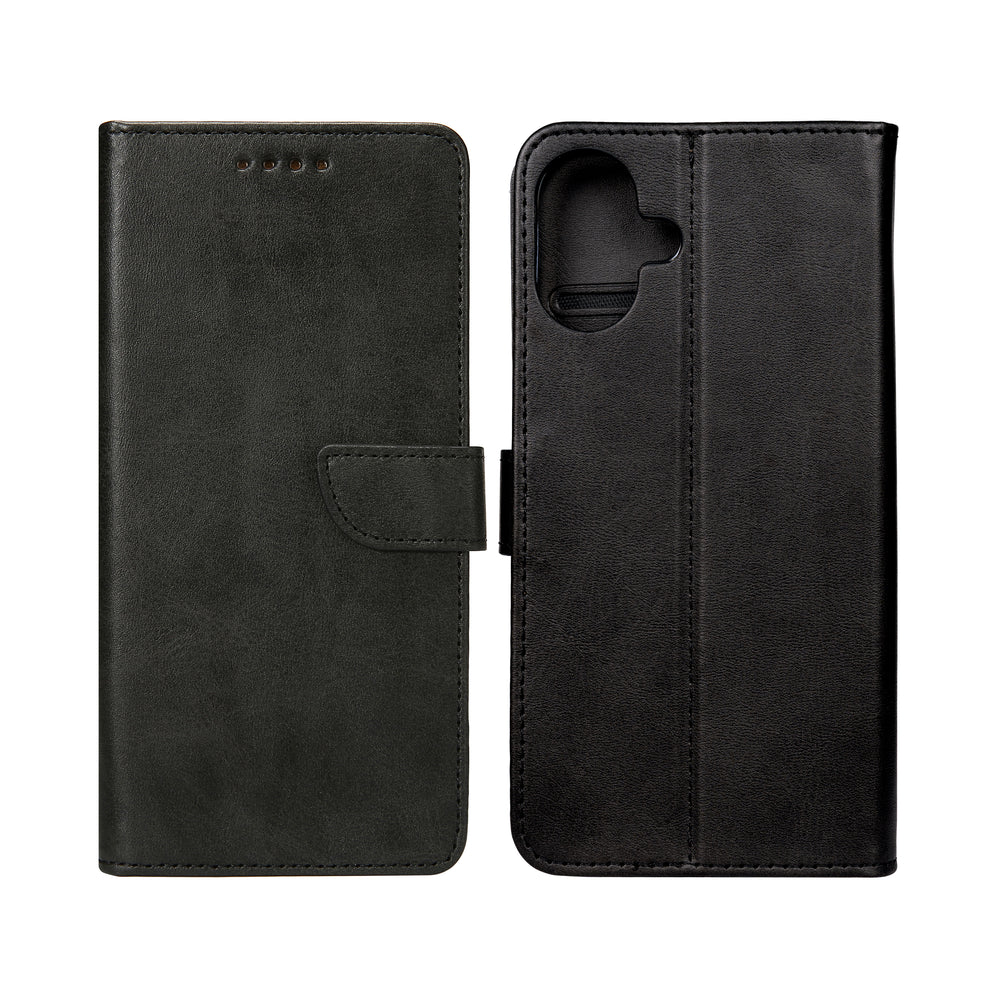 Knižkový kryt pre iPhone 16 (Čierny)