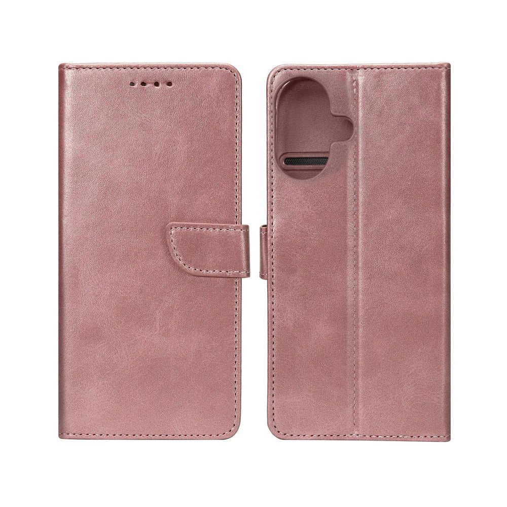 Knižkový kryt pre iPhone 16 (Ružový)