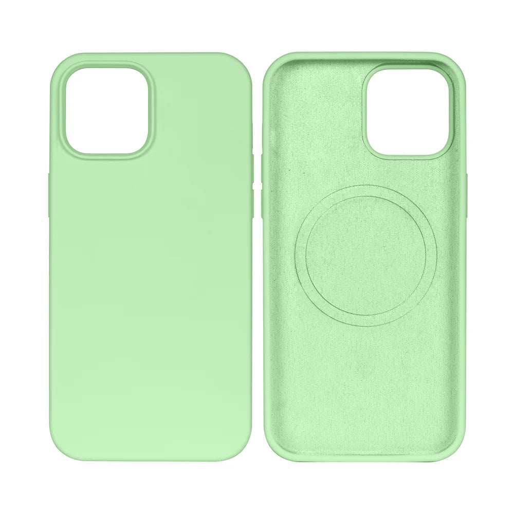 Soft TPU Obal s Magsafe pre iPhone 12 Pro Max (Svetlozelený)