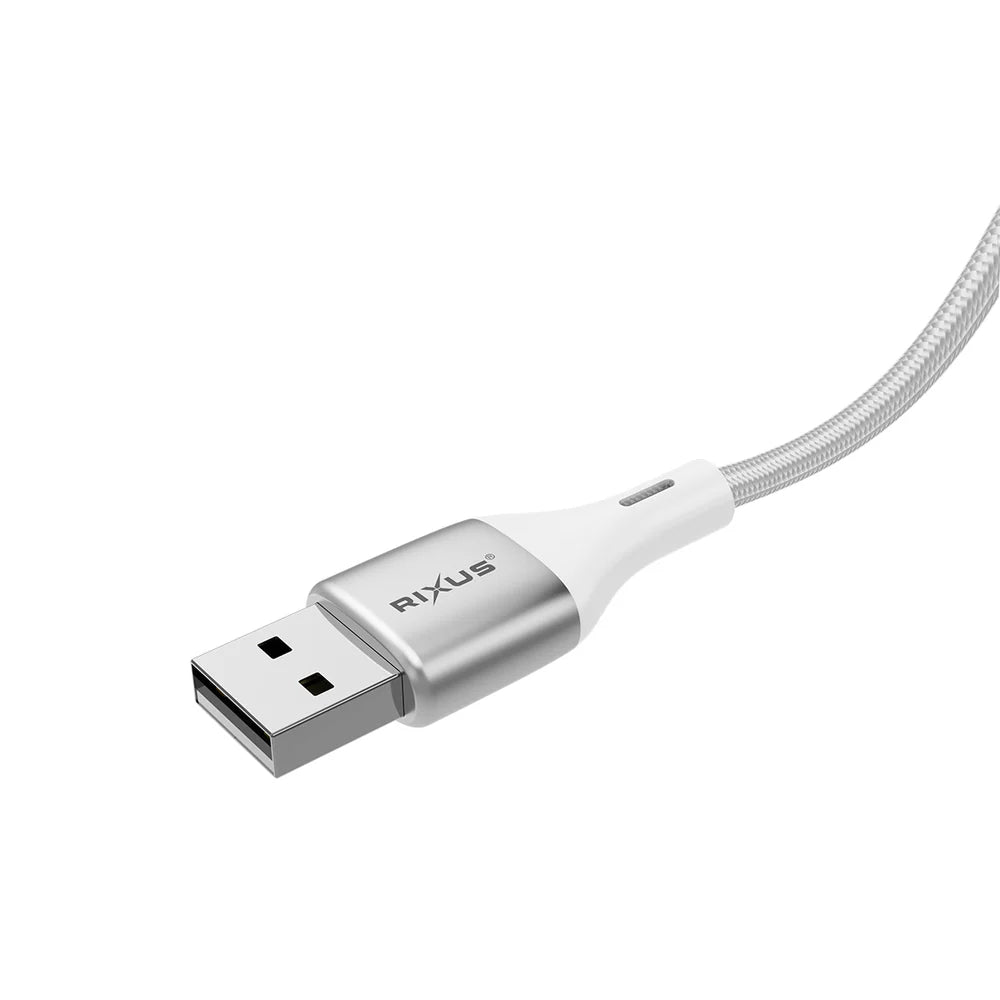 USB-A na Lightning kábel s LED displejom s krabičkou, Biely (100 cm)
