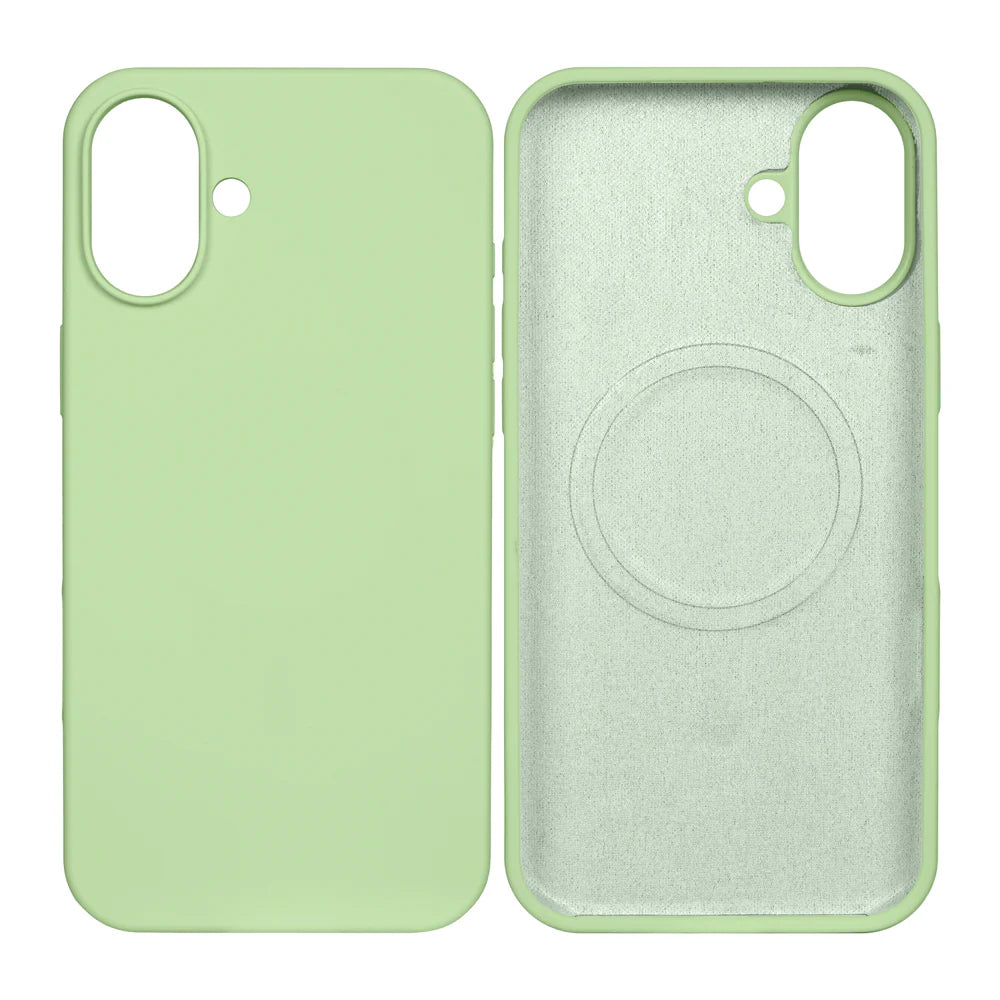Soft TPU Obal s Magsafe pre iPhone 16 (Svetlozelený)