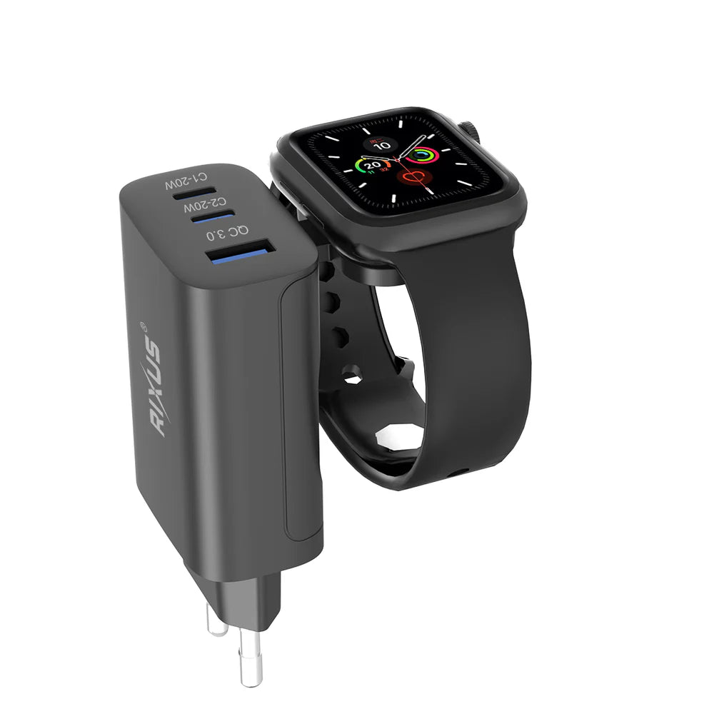 43W Nabíjací blok pre Apple Watch, iPhone a AirPods (Čierny)