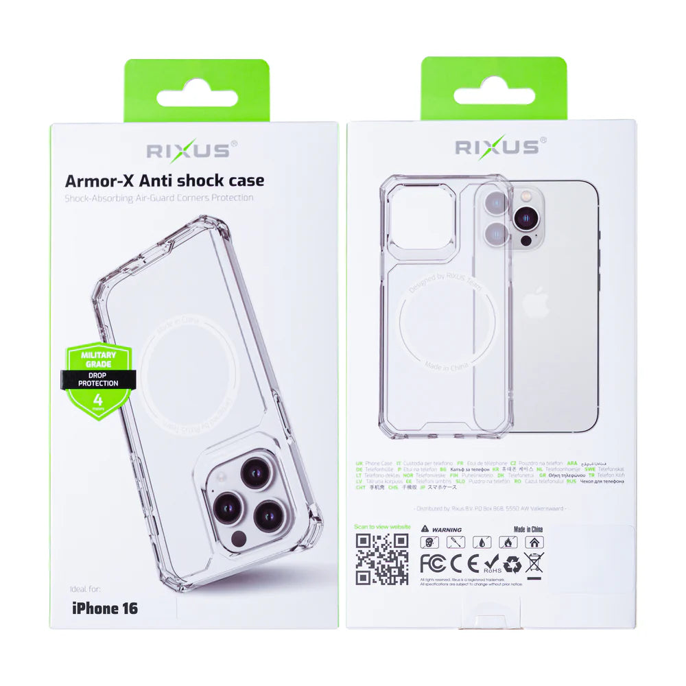 Anti Shock Obal pre iPhone 16 s Magsafe (Transparentný)