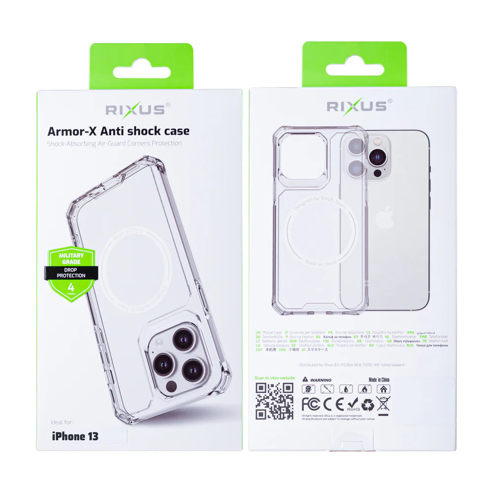 Anti Shock Obal pre iPhone 13 s Magsafe (Transparentný)
