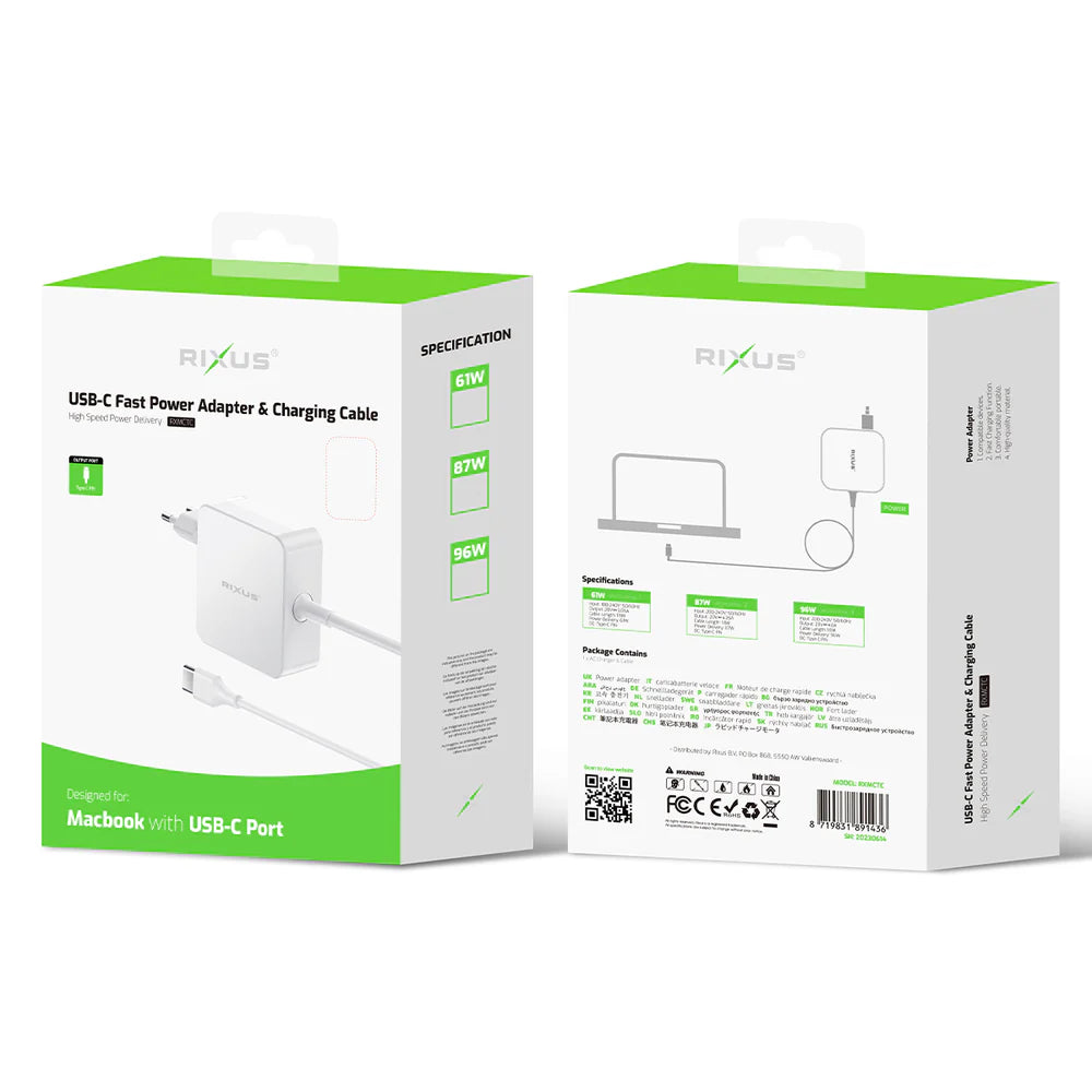96W Napájací Adaptér USB-C (Biely)