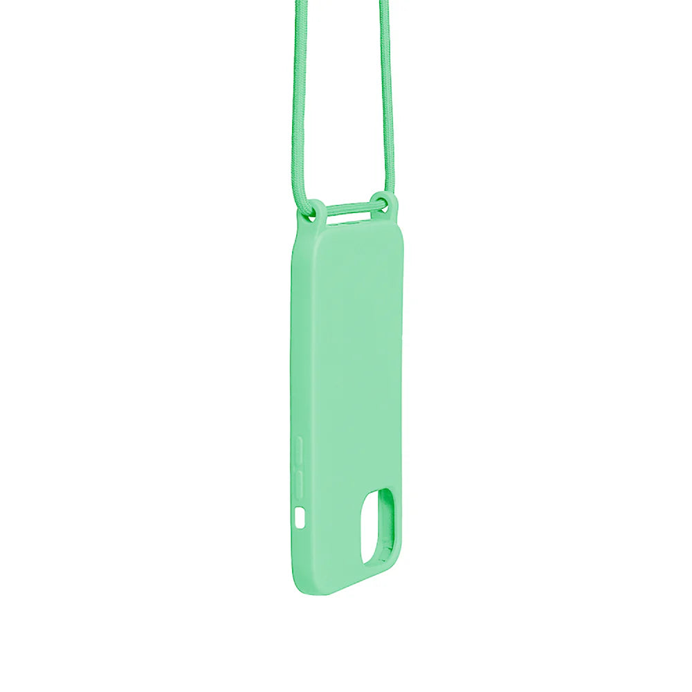 TPU Kryt s popruhom pre iPhone 14 Plus (Svetlozelený)