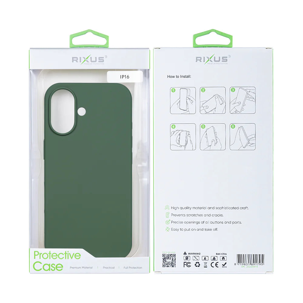 Soft TPU Obal pre iPhone 16 (Tmavozelený)