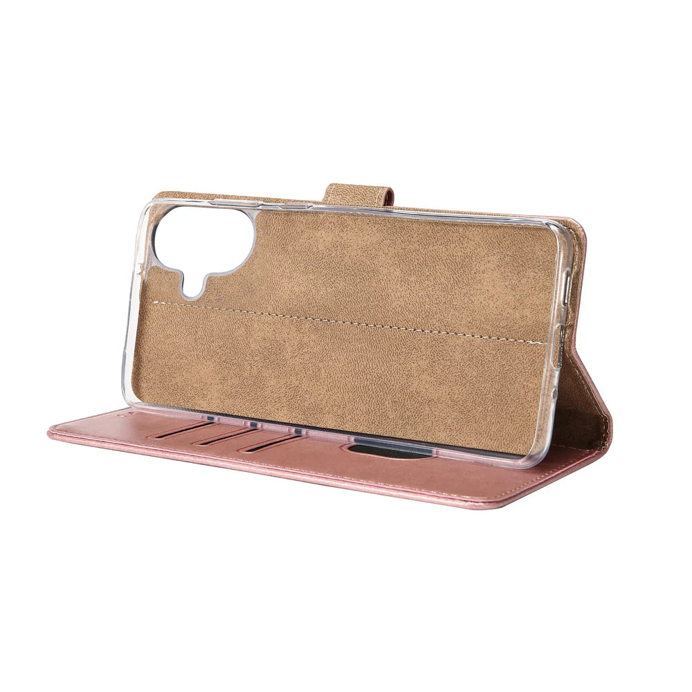 Knižkový kryt pre iPhone 16 (Ružový)