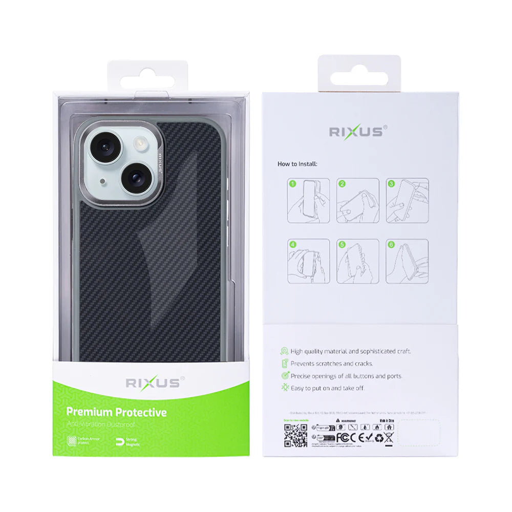 Carbon s Magsafe pre iPhone 13 (Titanium Grey)