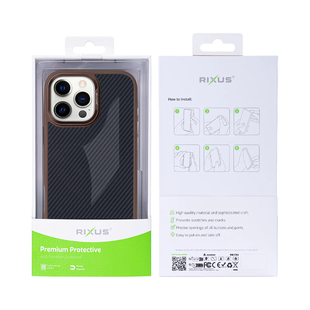 Carbon s Magsafe pre iPhone 16 Pro Max (Hnedý)