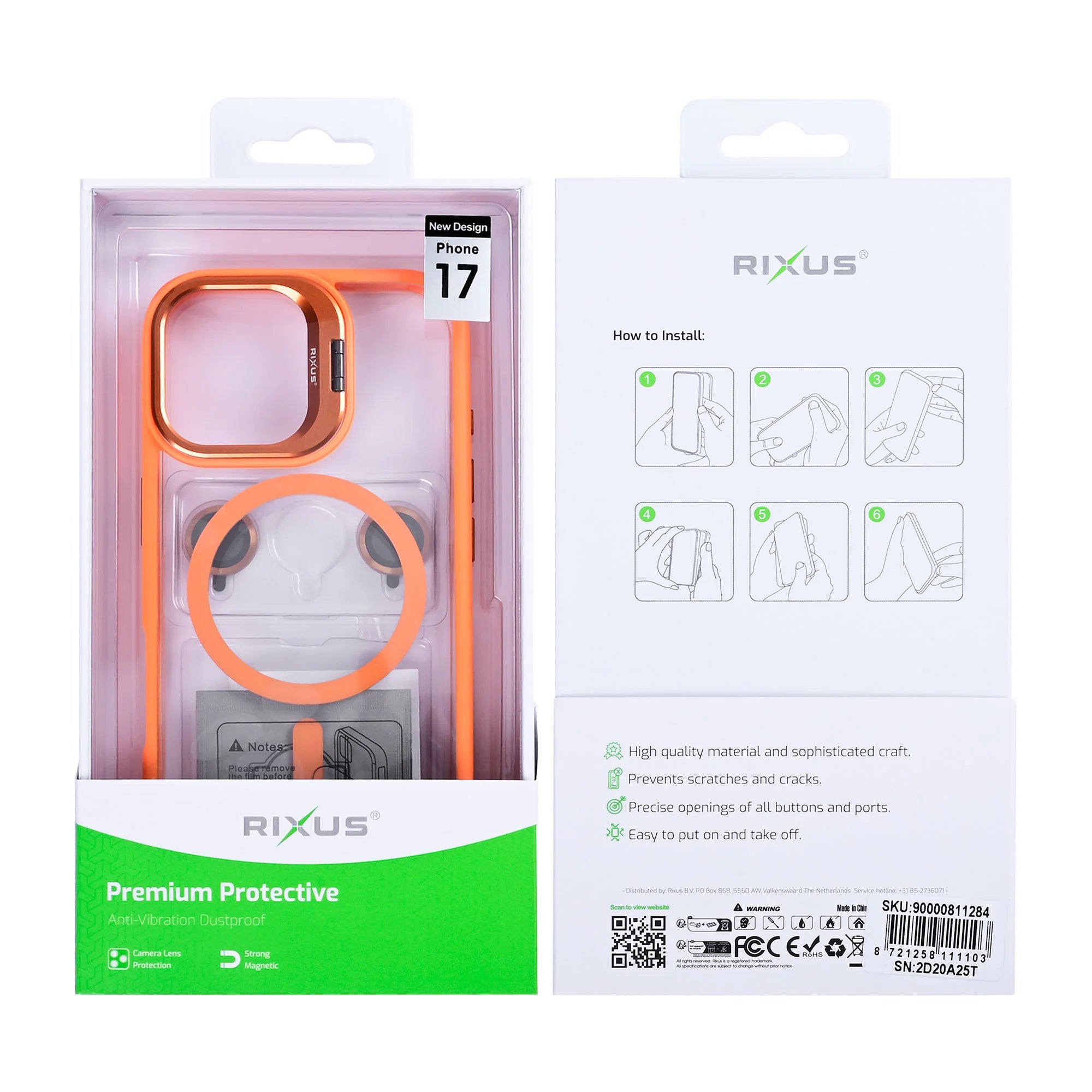 Obal s Magsafe pre iPhone 17 (Oranžový)
