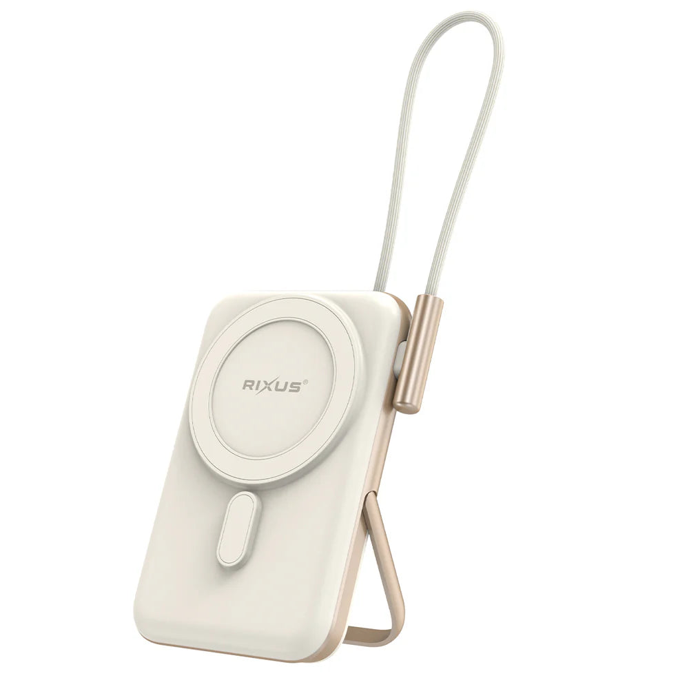 Magnetická Powerbanka 10 000 mAh so Zabudovaným USB-C Káblom (Rose Gold)