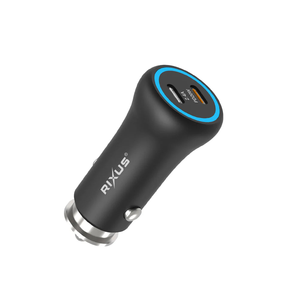 Dvojportová Autonabíjačka 20W USB-C (Čierna)