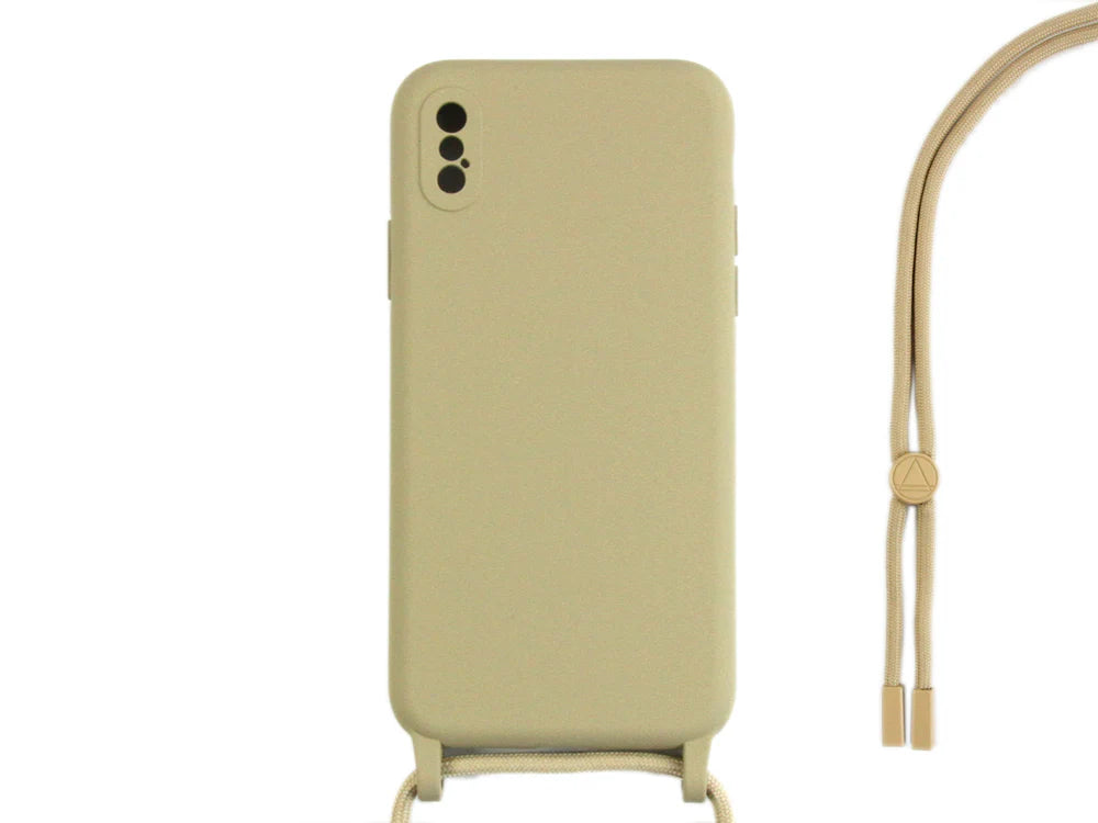 TPU Kryt s popruhom pre iPhone XS (Zlatý)