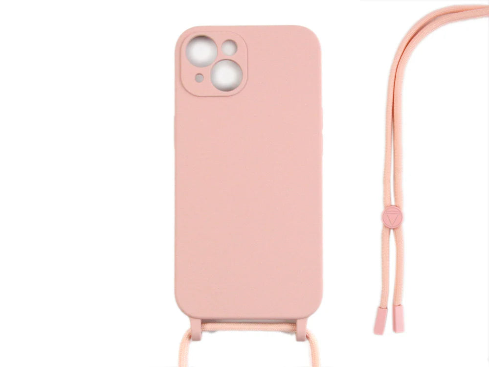 TPU Kryt s popruhom pre iPhone 13 Mini (Ružový)