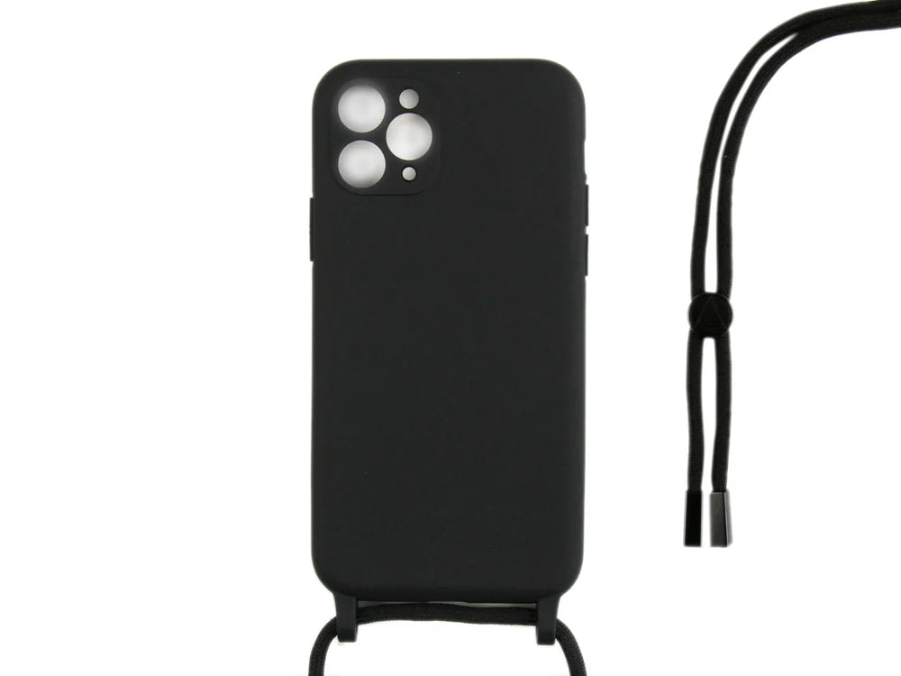 TPU Kryt s popruhom pre iPhone 11 Pro Max (Čierny)