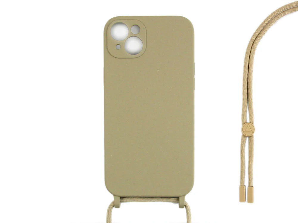 TPU Kryt s popruhom pre iPhone 14 (Zlatý)