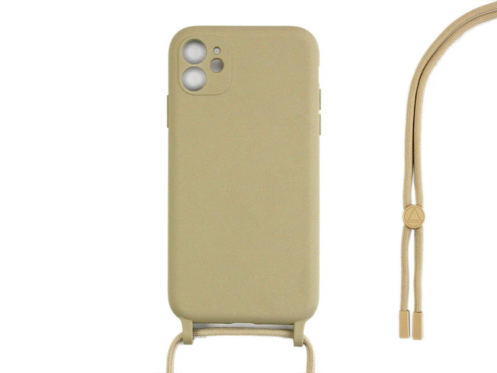 TPU Kryt s popruhom pre iPhone 12 (Zlatý)
