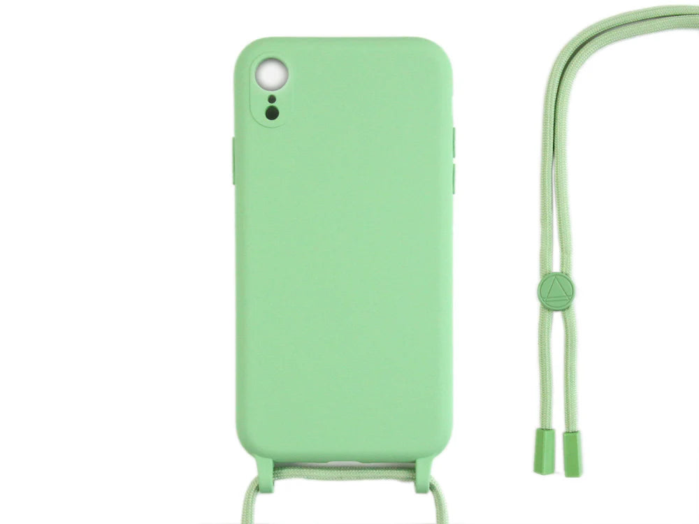 TPU Kryt s popruhom pre iPhone XR (Svetlozelený)