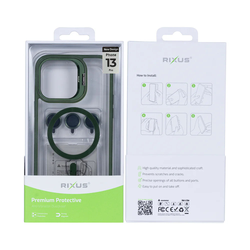 Robustný Obal s Magsafe pre iPhone 13 Pro (Tmavozelený)