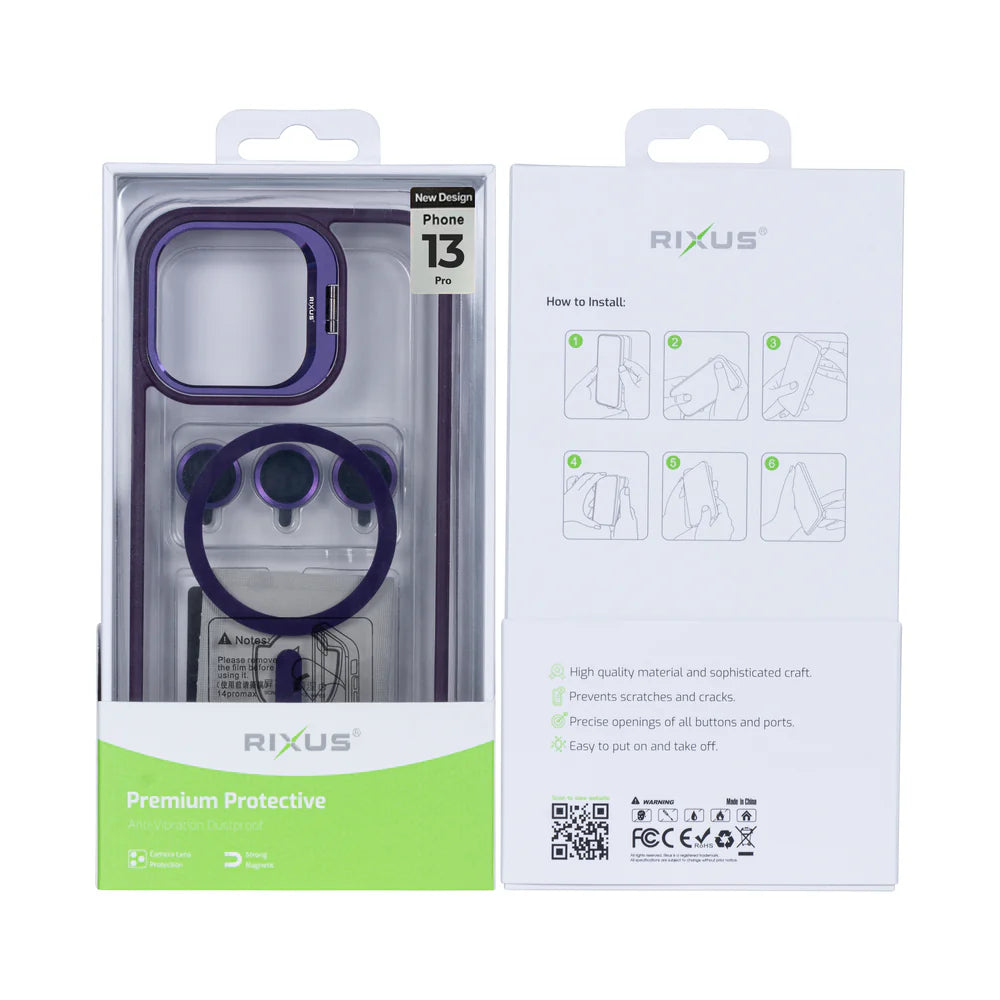 Robustný Obal s Magsafe pre iPhone 13 Pro (Tmavofialový)
