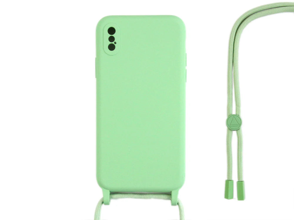TPU Kryt s popruhom pre iPhone XS (Svetlozelený)