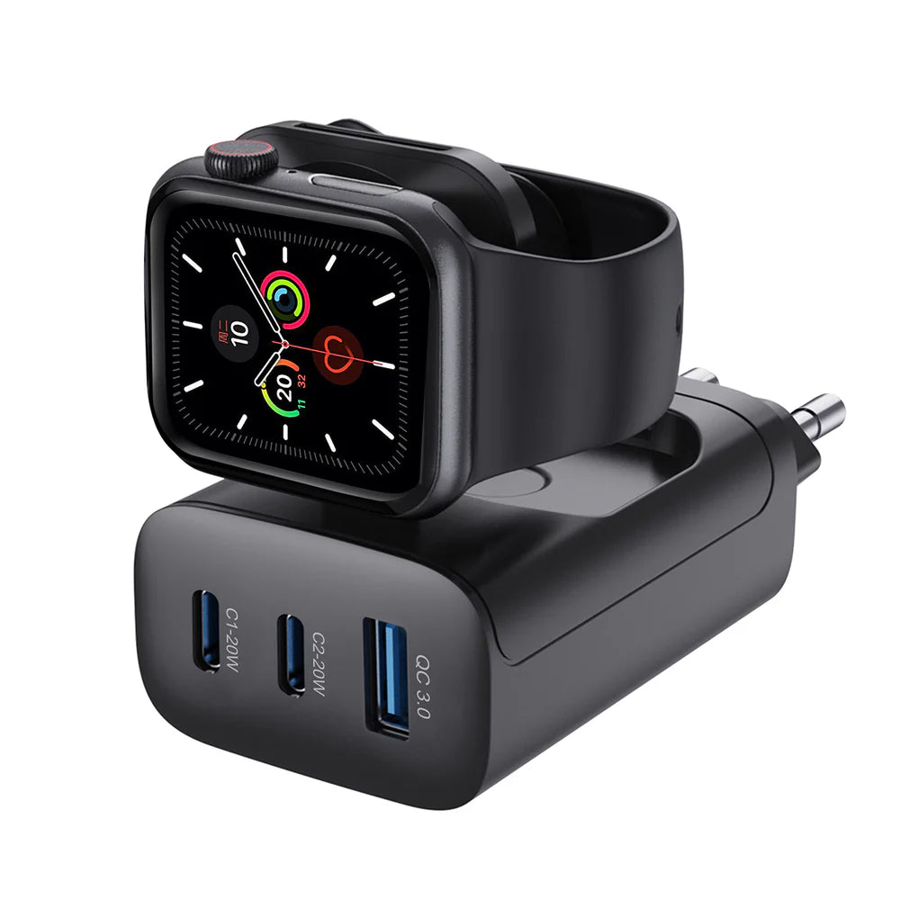43W Nabíjací blok pre Apple Watch, iPhone a AirPods (Čierny)