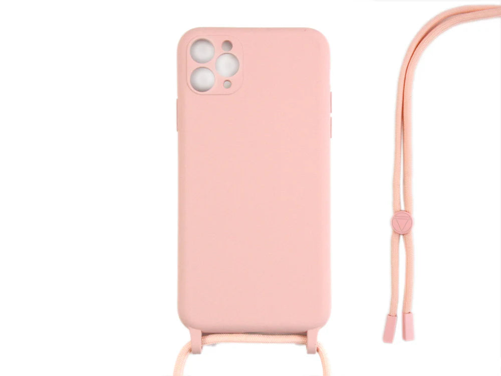 TPU Kryt s popruhom pre iPhone 11 Pro Max (Ružový)