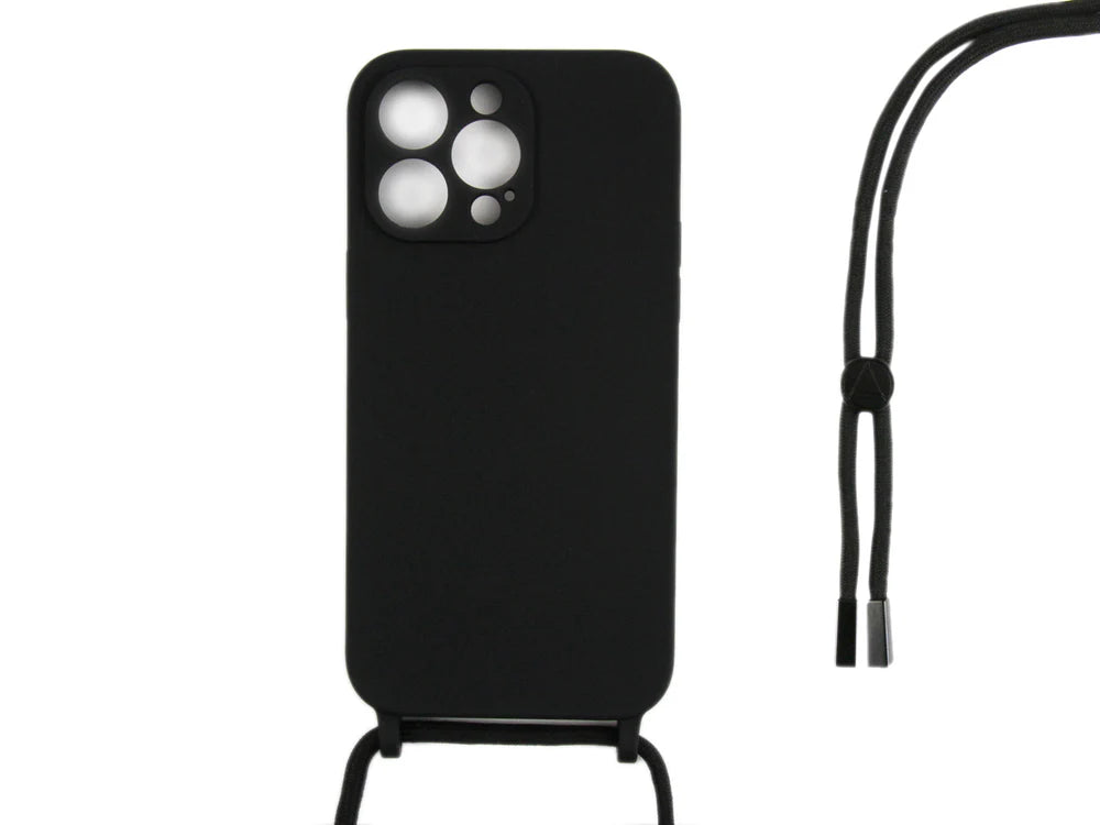 TPU Kryt s popruhom pre iPhone 12 Pro (Čierny)