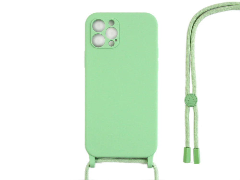 TPU Kryt s popruhom pre iPhone 12 Pro (Svetlozelený)