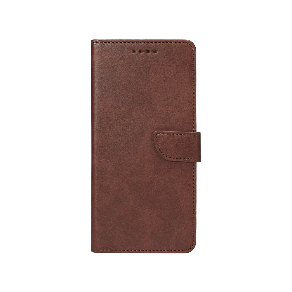Knižkový kryt pre iPhone 16 Pro (Hnedý)