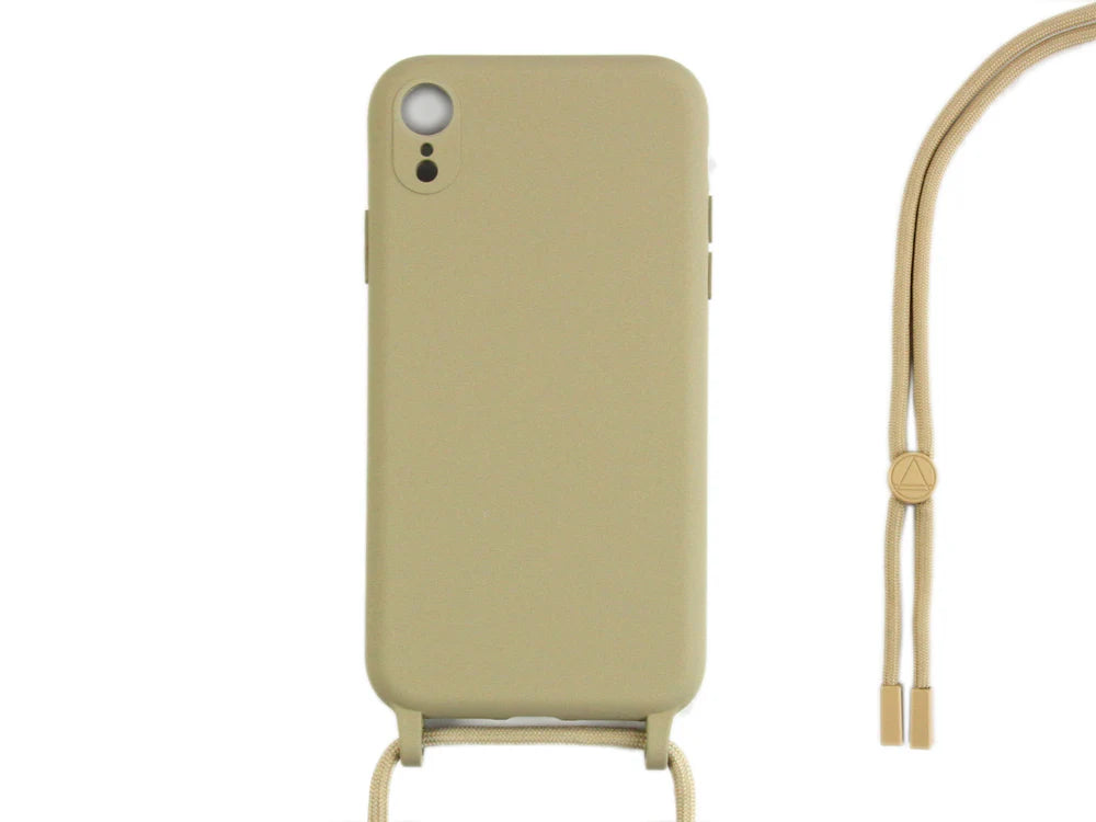 TPU Kryt s popruhom pre iPhone XR (Zlatý)