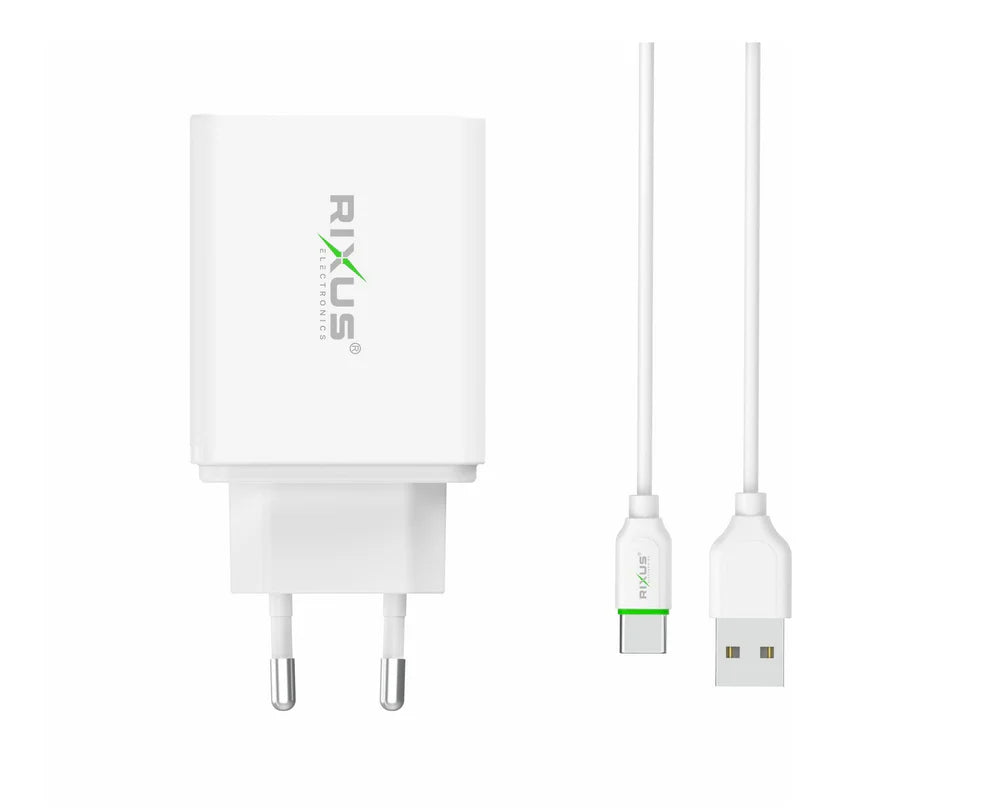 Multi-Port Rýchlonabíjačka Ultra s káblom, 30W, Biela (100 cm)