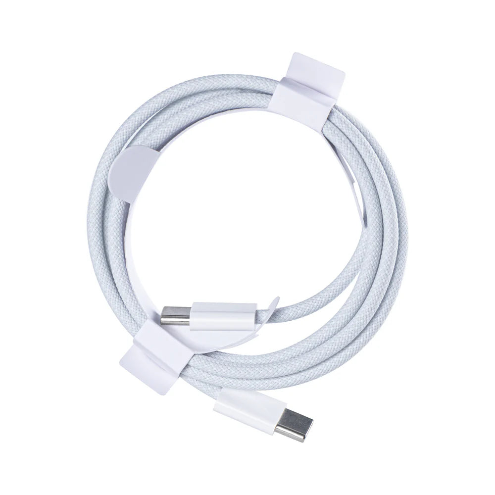 Apple USB-C na USB-C kábel, 60 W, pletený, Biely (200 cm)