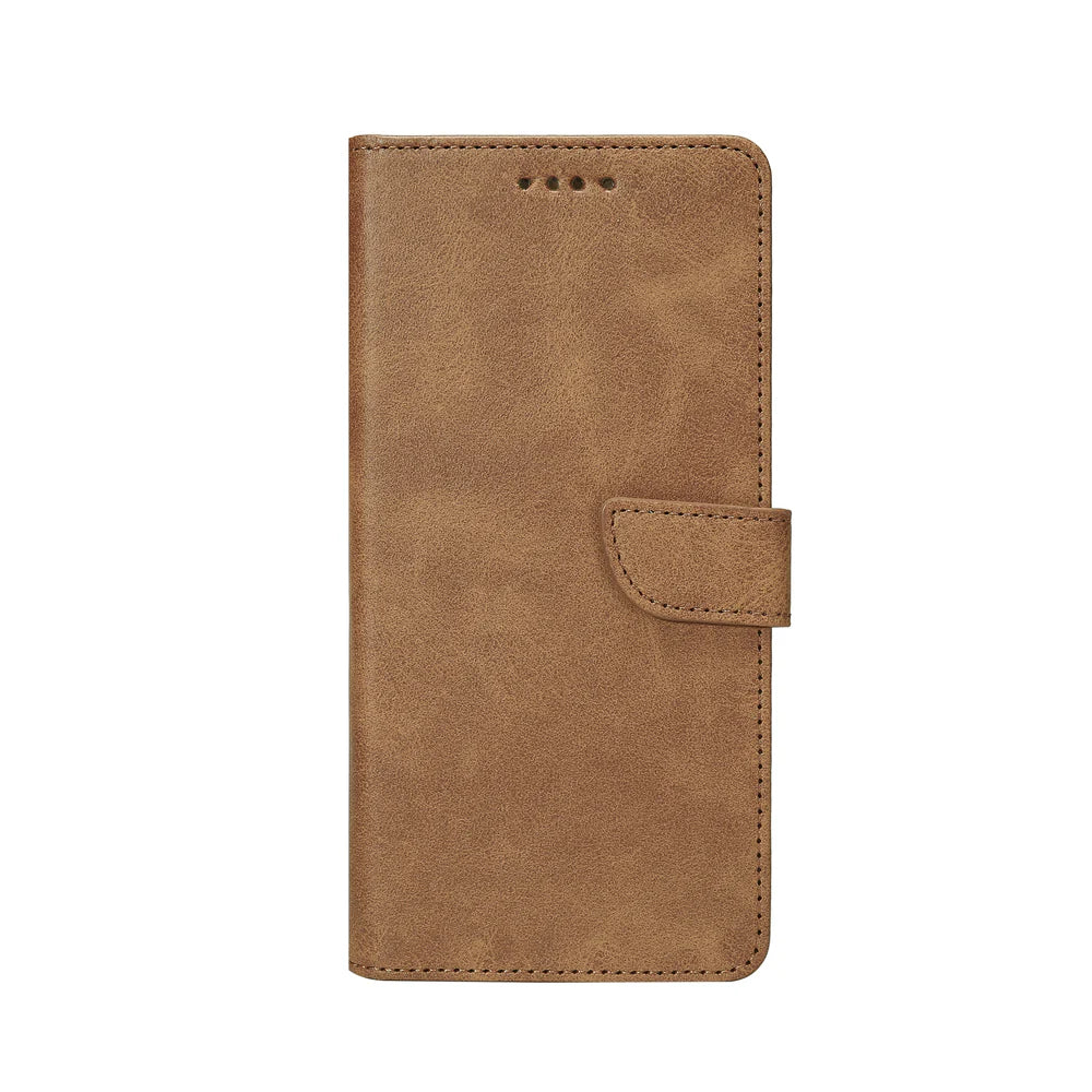 Knižkový kryt pre iPhone 16 (Svetlohnedý)