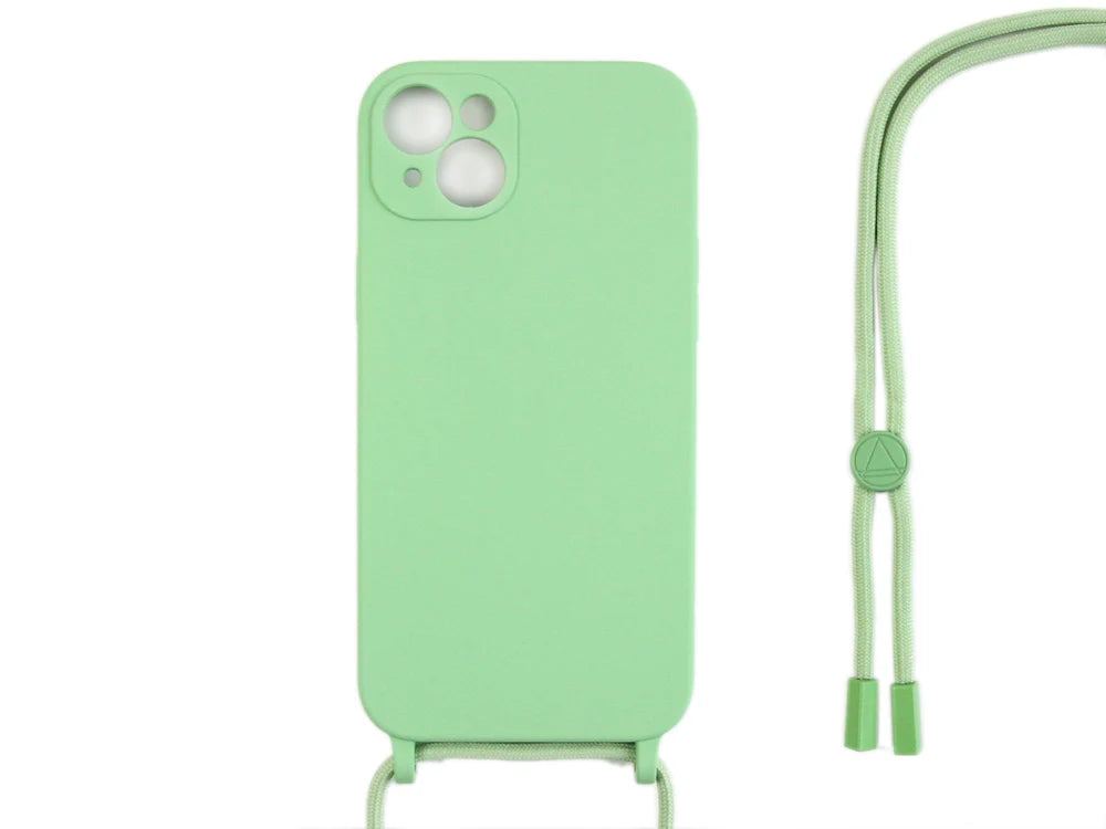 TPU Kryt s popruhom pre iPhone 14 (Svetlozelený)