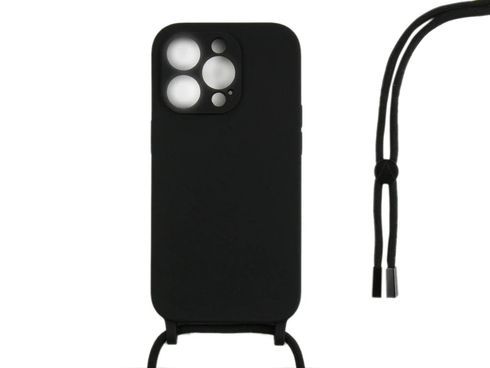 TPU Kryt s popruhom pre iPhone 14 Pro (Čierny)