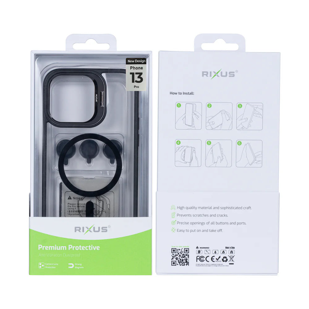 Robustný Obal s Magsafe pre iPhone 13 Pro (Čierny)