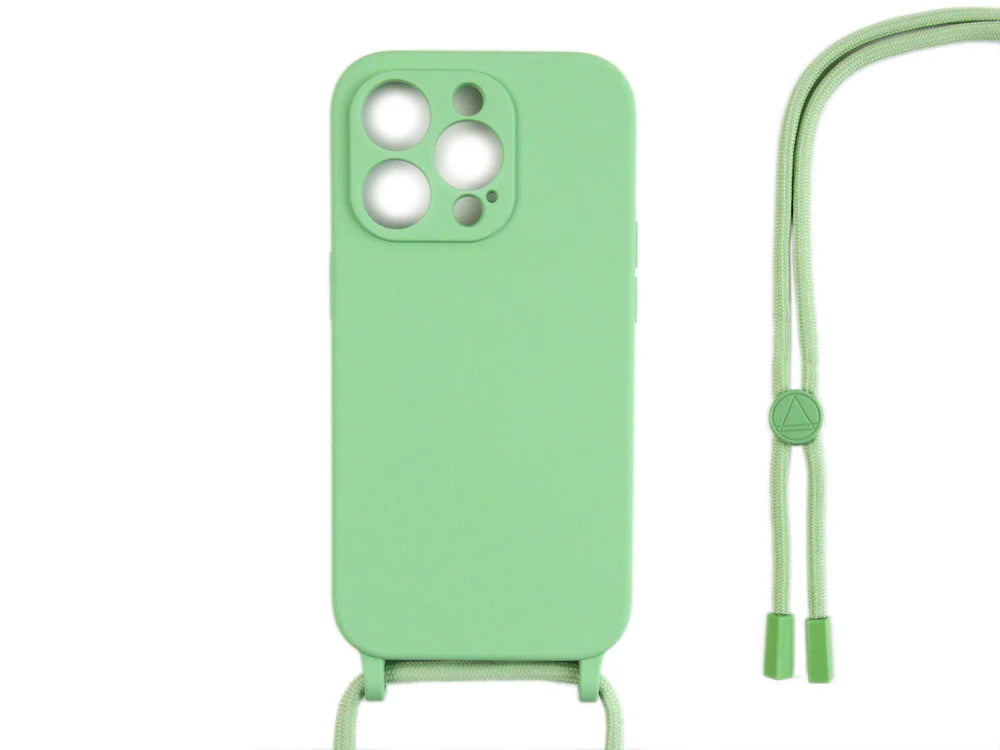 TPU Kryt s popruhom pre iPhone 14 Pro Max (Svetlozelený)