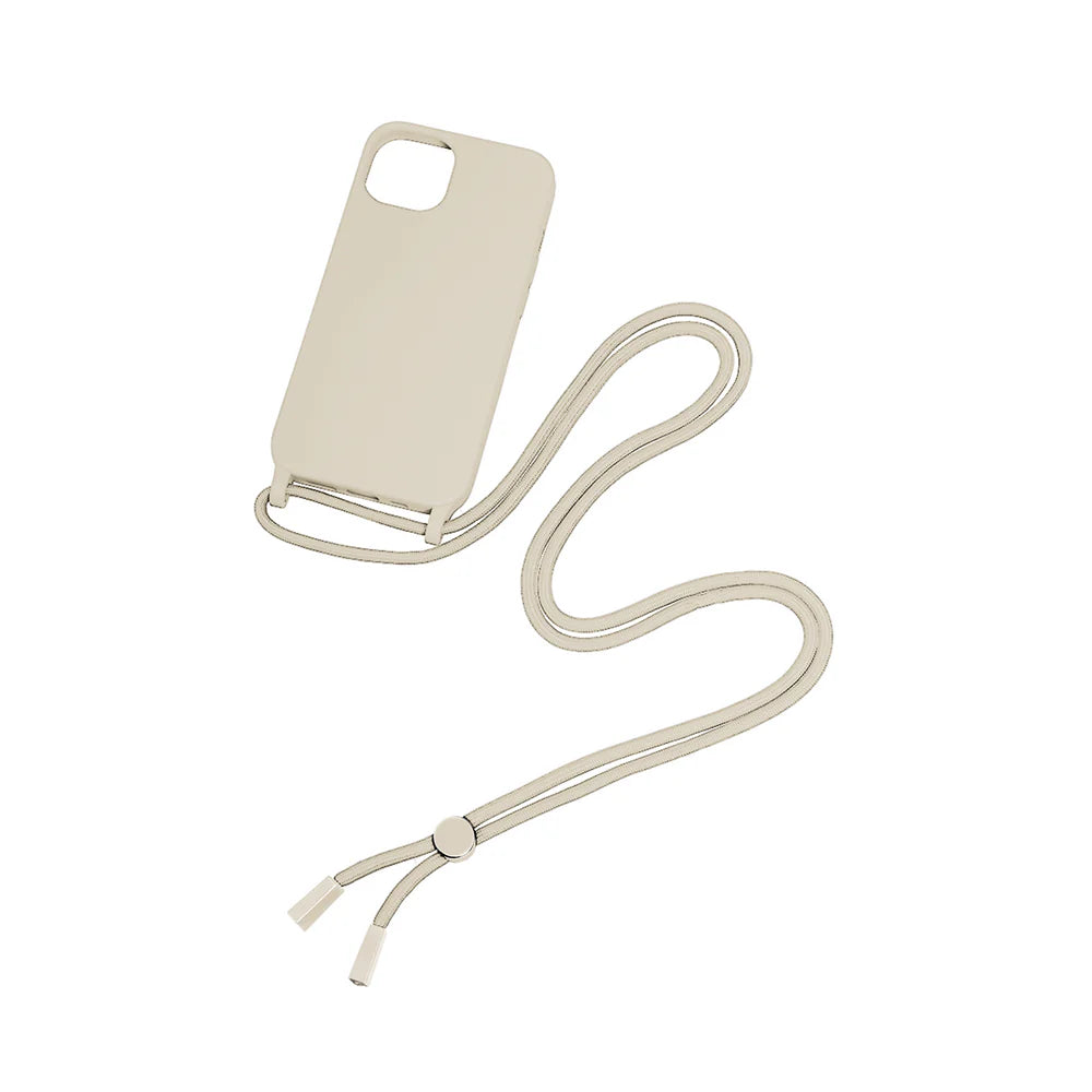 TPU Kryt s popruhom pre iPhone 15 (Zlatý)