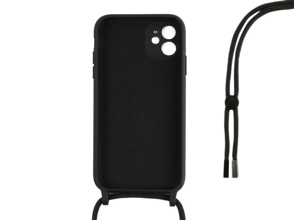 TPU Kryt s popruhom pre iPhone 12 Mini (Čierny)