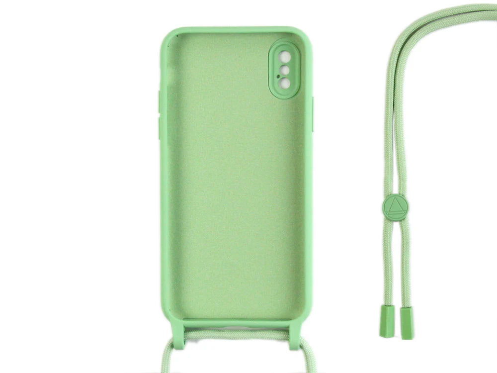 TPU Kryt s popruhom pre iPhone X (Svetlozelený)