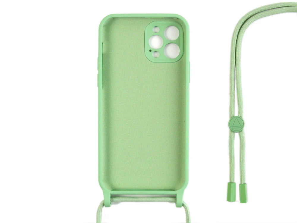 TPU Kryt s popruhom pre iPhone 12 Pro (Svetlozelený)