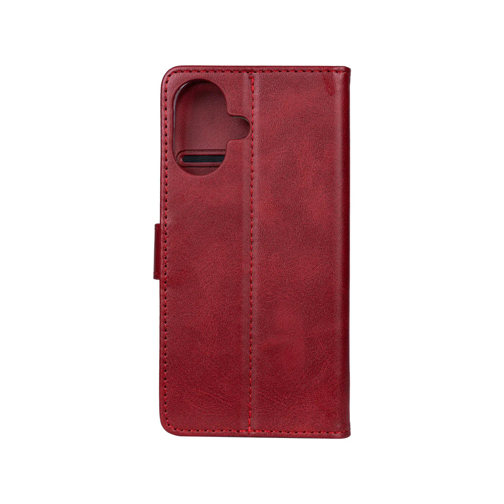 Knižkový kryt pre iPhone 16 (Červený)